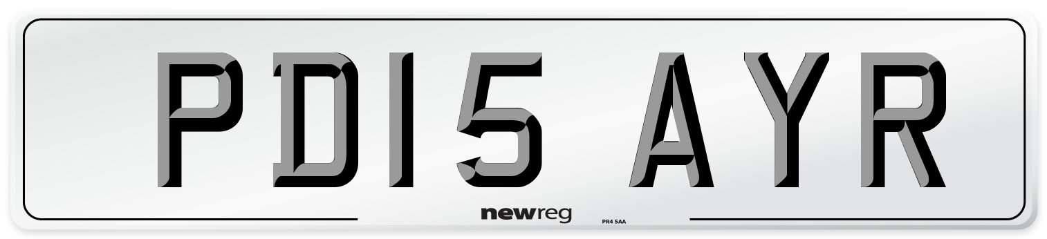 PD15 AYR Number Plate from New Reg